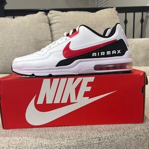 Nike Air Max White and Red Sneakers